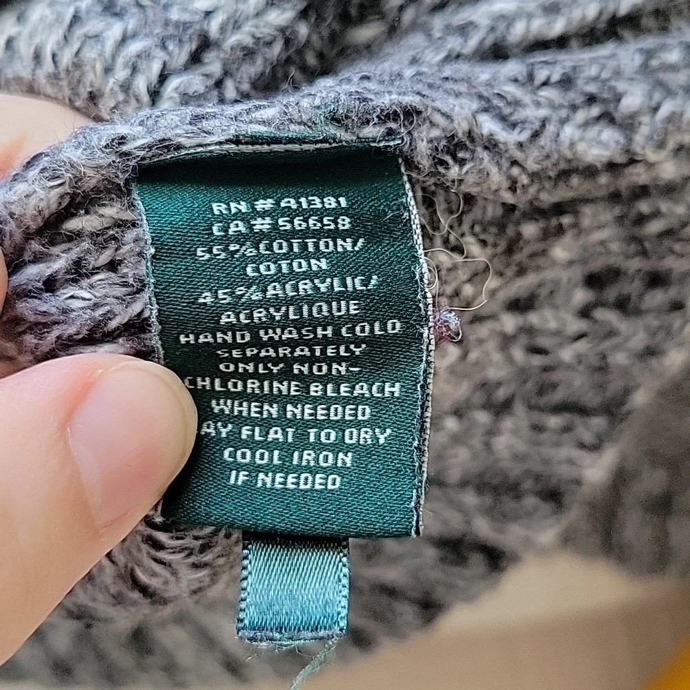 Lauren Ralph Lauren Gray Sweater - size S - Picture 5 of 7